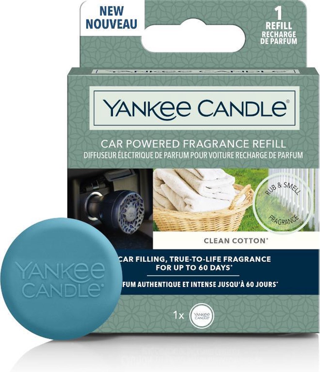Yankee Candle Car Powered Fragrance Refill Clean Cotton