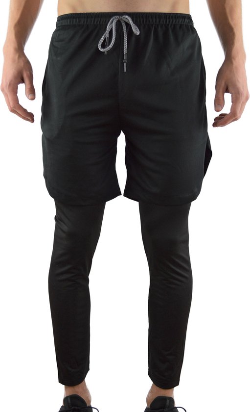 MVLOUS Sportbroek voor Heren - Lang - fitness broek met mobiel zak - 2 in  1... | bol