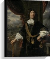 Canvas  - Oude meesters - Portret Mattheus van den Broucke, Samuel v Hoogstraten - 30x40cm Foto op Canvas Schilderij (Wanddecoratie op Canvas)