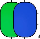 Green Screen Voor Studio- Ophanging Horizontaal en Verticaal - Photo studio-Greenscreen -TFU-Media- Achtergrondsysteem - Groen en Blauw Doek- Ophanging Horizontaal en Verticaal