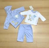 Scruffy Bear baby set 3-delig blauw maat 46/48 (First Size)