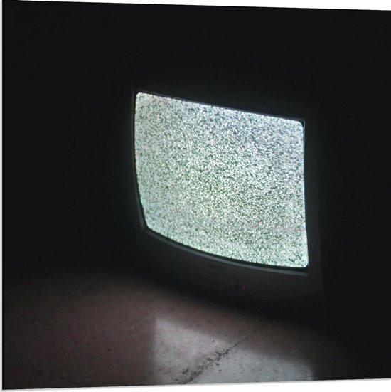 Dibond - Televisie zonder Beeld  - 80x80cm Foto op Aluminium (Met Ophangsysteem)
