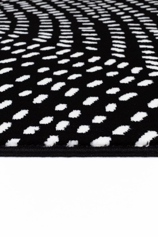 OSTA Ink - Tapis - Tapis - tissé - décolan - durable - moderne - vintage - Zwart/ Wit - Etch - 135x200