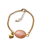 Luxe armband Gold - Kerstcadeau - dames armbanden - met edelsteen en hartje - Armband dames – Hart armband - Cadeau voor Vrouw - Moeder - Sinterklaas - Kerst – Geschenk kerstmis –