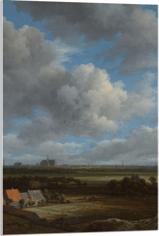 Acrylglas - Oude meesters - Gezicht op Haarlem, Jacob Isaacksz van Ruisdael - 60x90cm Foto op Acrylglas (Wanddecoratie op Acrylglas)