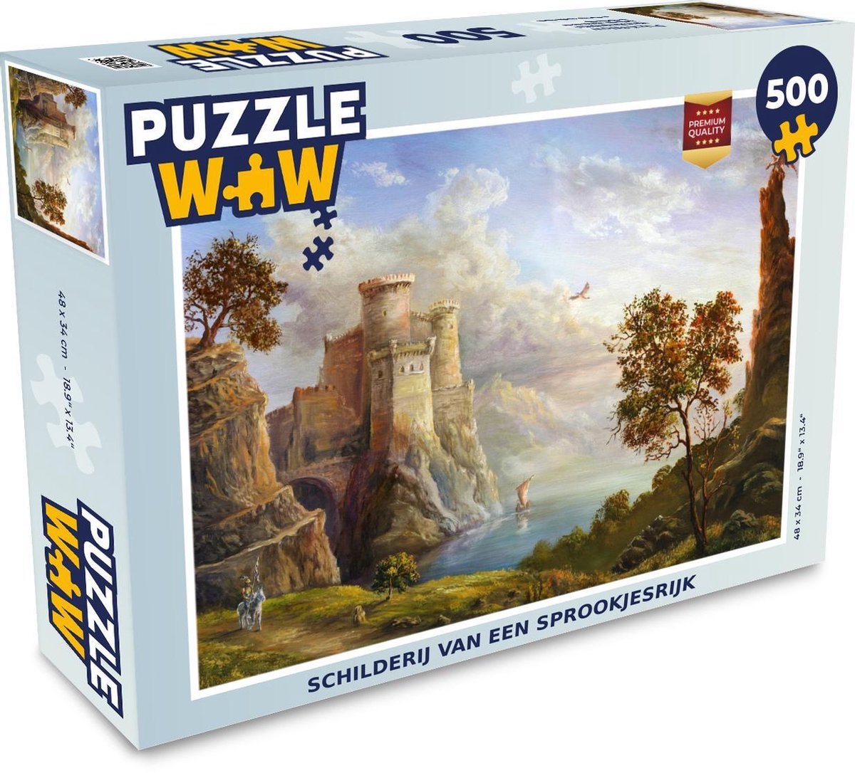 Afbeelding van product Puzzel 500 stukjes Kinderverhalen - Schilderij van een sprookjesrijk - PuzzleWow heeft +100000 puzzels