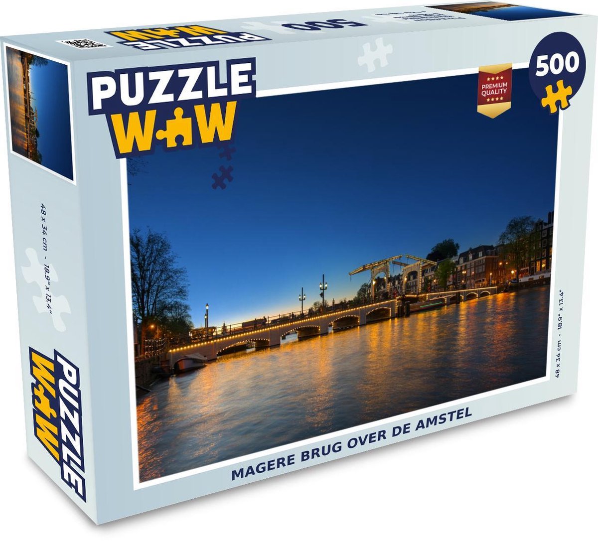Puzzel 500 stukjes Amsterdam - Magere brug over de Amstel - PuzzleWow heeft  +100000... | bol.com