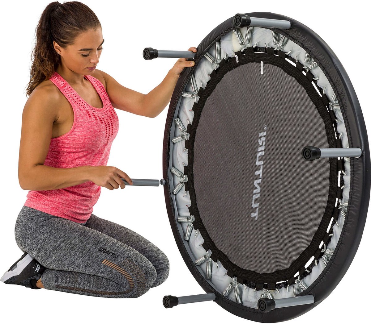 Tunturi Funhop Fitness trampoline - 125 cm - incl. gratis fitness app — afbeelding 16