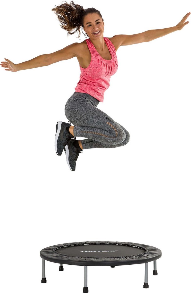Tunturi Funhop Fitness trampoline - 125 cm - incl. gratis fitness app — afbeelding 12
