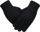 Winter handschoenen - Touchscreen fingertip - One size - Unisex - Acrylic - Gebreid - Winter - Herfst - Zwart