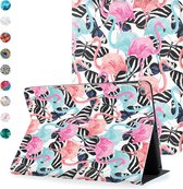 iPad Air 1 2013 / Air 2 2014 hoes - iPad 9.7 inch hoes - Smart Book Case - Flamingo's en Vlinders