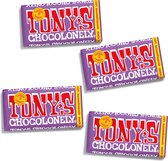 Tony's Chocolonely Melkchocolade kaneelbiscuit Chocolade Reep - 4 x 180 gram