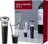 Premium Vacuüm Wijnstopper |Zwart | Vacuum stopper - Wijnpompjes |Wasbaar - Champagnestop |Wijnafsluiter+Wijnschenker