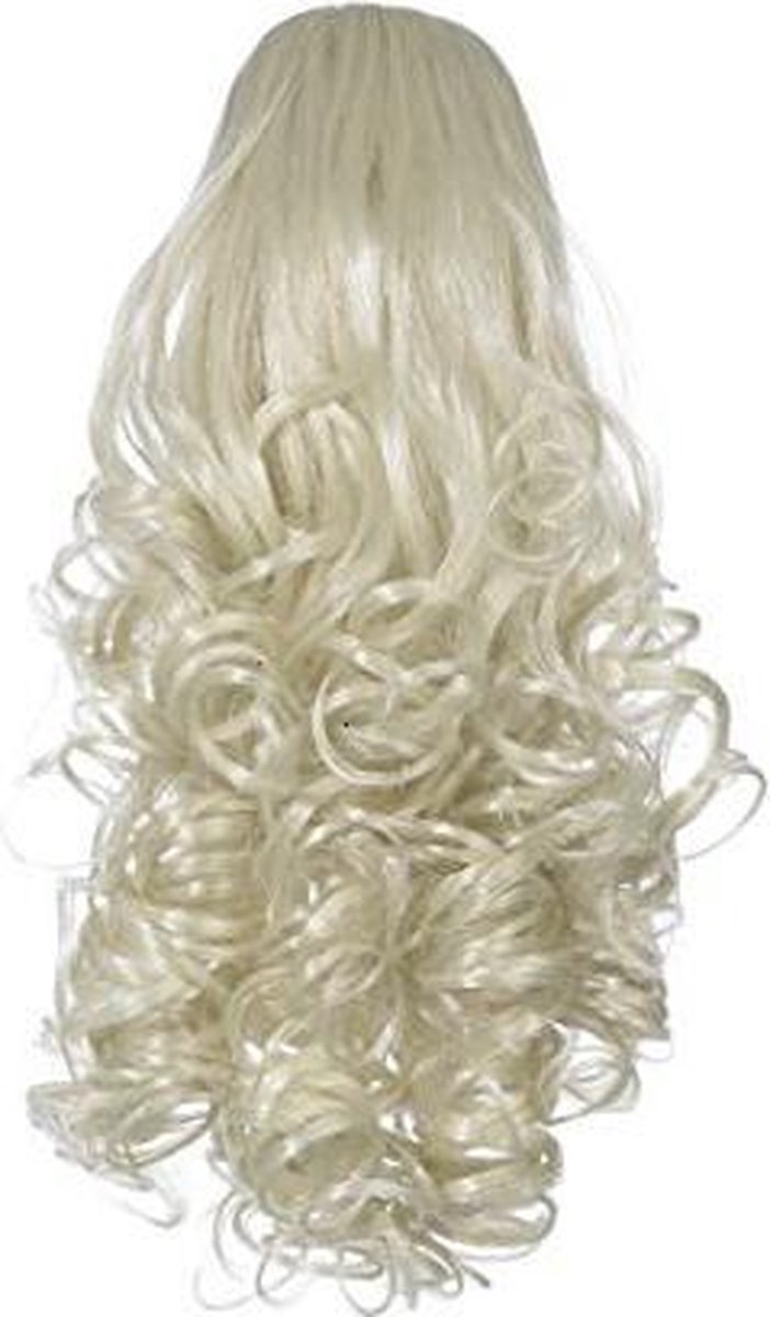 Love Hair Extensions Kunsthaar-Pferdeschwanz Curly mit Krokodilklemme 30,5 cm, 16 Sahara Blonde