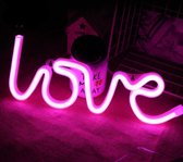 neon verlichting - pink - roze licht - love - tafellamp - nachtlamp