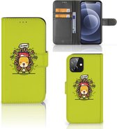 Smartphone Hoesje iPhone 12 | 12 Pro (6.1") Flipcover Doggy Biscuit