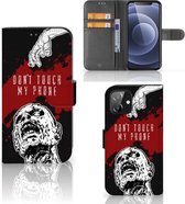 GSM Hoesje iPhone 12 | 12 Pro (6.1") Book Case met Pasjeshouder Zombie Blood