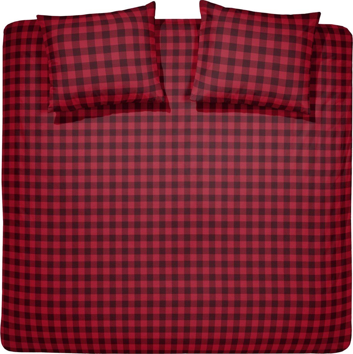 Damai - Timber - Dekbedovertrek - Flanel - 260x200/220 cm - Rood