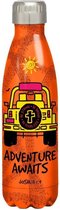 Adventures awaits  Stainless steel water bottle - 500 ml