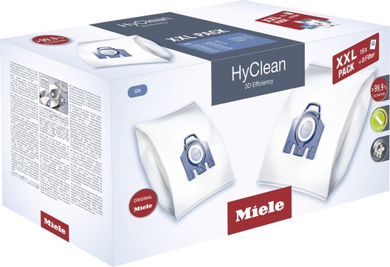 Lot de 2 paquet - 8 Sacs aspirateur Miele - GN - HyClean 3D Efficiency