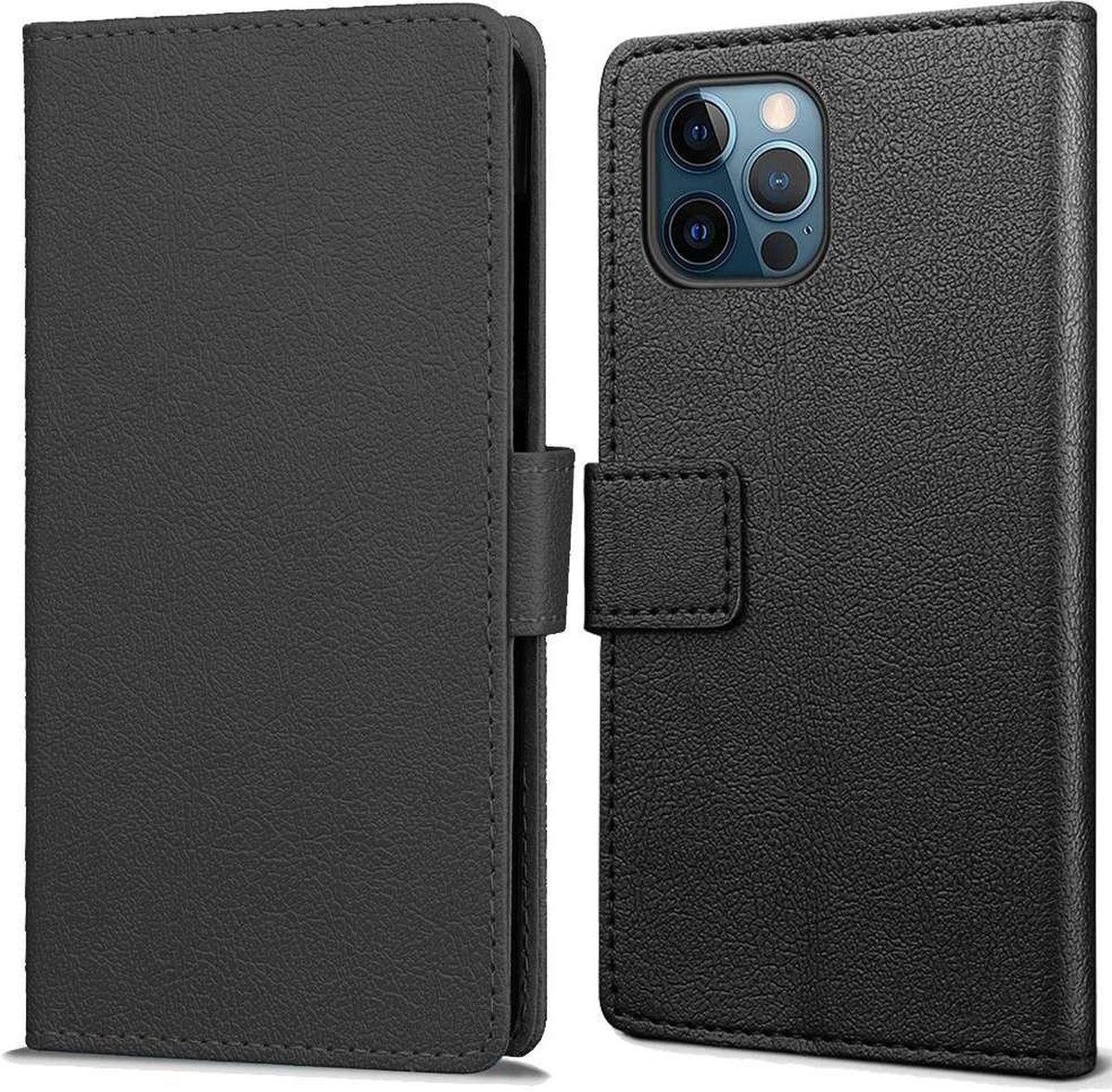 Apple iPhone 12 Pro Max Wallet Hoesje Zwart