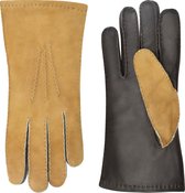 Laimböck Heren autohandschoenen Sandefjord Mosterdgeel/espresso Maat XL