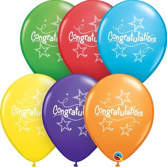 Ballonnen Congratulations Sterren