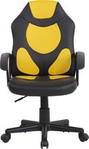 Kinder bureaustoel - Kinderstoel - Kunstleer - Geel/Zwart