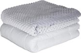 Sumo® Blanket 6 kg - 135x200 cm - Verzwaringsdeken - Weighted Blanket - Grijs met Minky Dot hoes