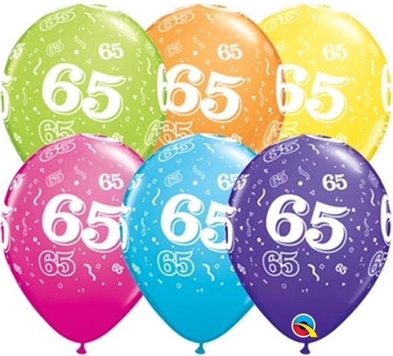 Ballonnen Happy Birthday 65 Jaar | bol.com