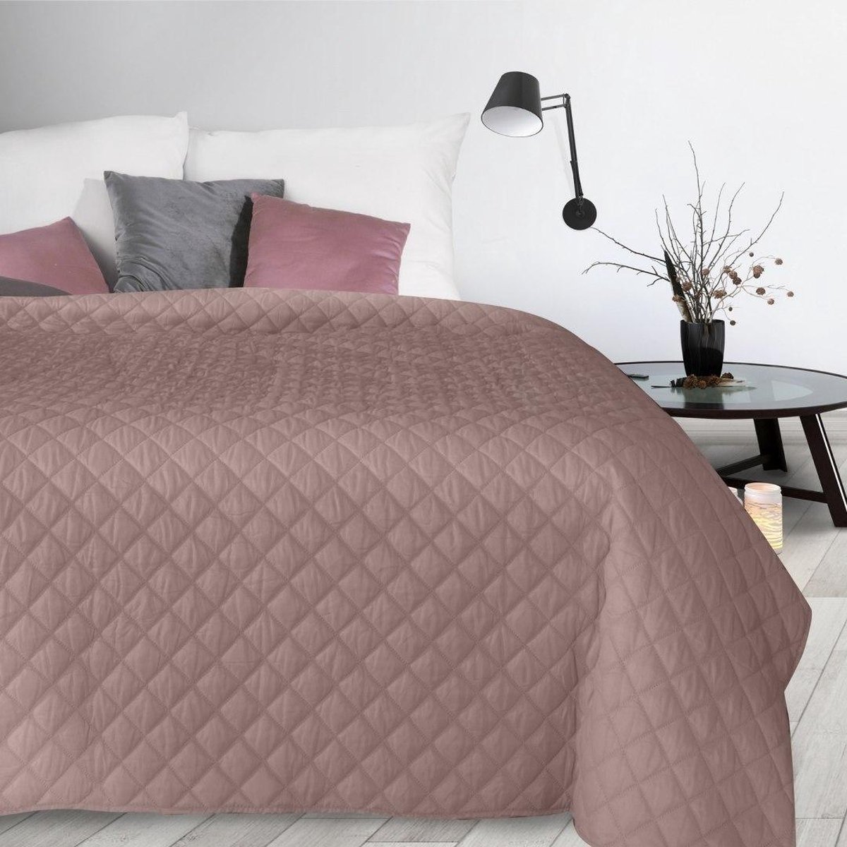 Luxe bed_Beddensprei_brulo_sprei_70X160 cm_donker roze