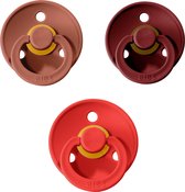 BIBS fopspeen 6-18 maanden set 3 stuks|Strawberry, Woodchuck, Wine| Maat 2