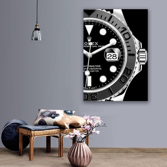 Astrolabium T halsband Canvas Experts schilderij doek met Exclusief Rolex horloge zwart maat  60x90CM *ALLEEN... | bol.com