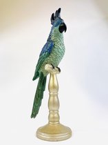 Oneiro's Luxe Kaketoe op stok - 46 cm - vogel - polyresin - dieren - woondecoratie - woonaccessoires - beeld - decoratie