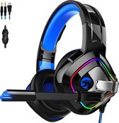 Gaming Headset met Microfoon voor PS5, PS4, Xbox One X S, Nintendo Switch (Lite) en PC