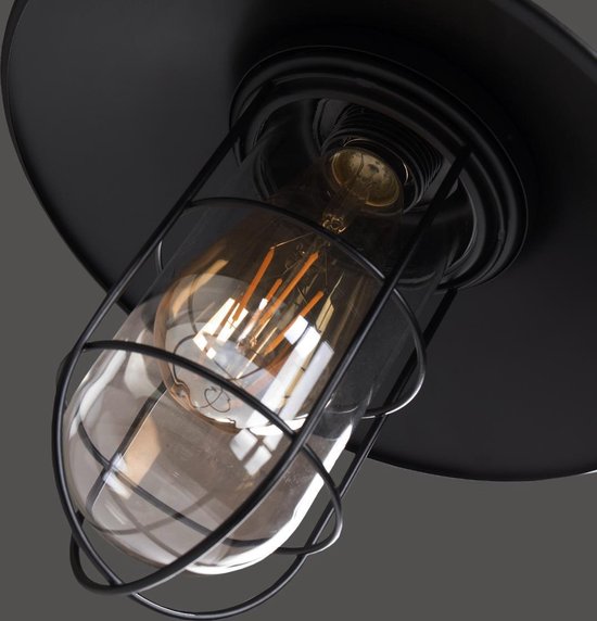QUVIO Hanglamp industrieel / Plafondlamp / Sfeerlamp / Leeslamp / Eettafellamp / Verlichting / Slaapkamer lamp / Slaapkamer verlichting / Keukenverlichting / Keukenlamp - Glas met metaaldraad - Diameter 27 cm