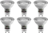 CALEX - LED Spot 6 Pack - Reflectorlamp - GU10 Fitting - 3W - Warm Wit 2800K - Wit - BSE