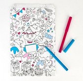 OMY - BIRTHDAY PARTY SET - SET OF 8 COLORING PAPER BAG