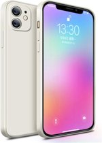 Apple Iphone 12 Mini Zachte siliconen cover hoesje Cream Wit * LET OP JUISTE MODEL *