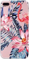 Apple iPhone 7 Plus / 8 Plus flamingo bloemen softcase