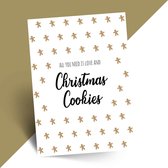 Grappige kerstkaart christmas cookies set van 10 met omslagen - Lacarta