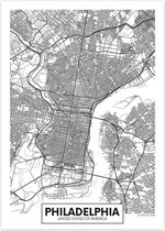Canvas city map Philadelphia | 30X40cm
