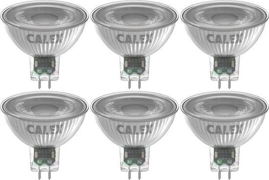 bestrating Primitief binden CALEX - LED Spot 6 Pack - Reflectorlamp - GU5.3 MR16 Fitting - 3W - Warm  Wit 2800K - Wit | bol.com