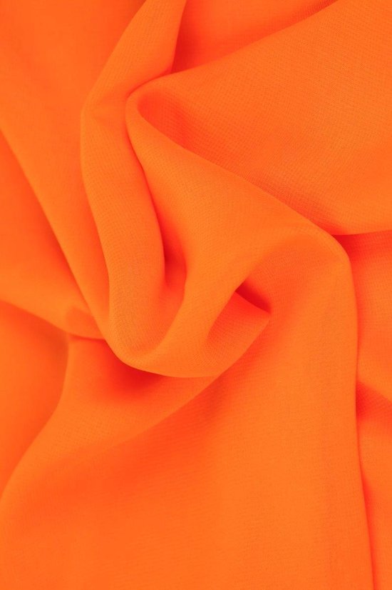evenaar Winkelier Knorrig Chiffon stof - Oranje - 15 meter | bol.com