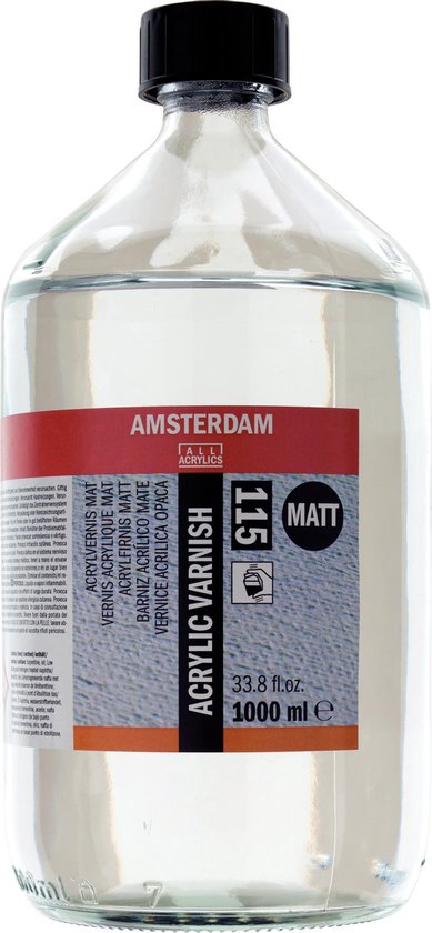 Foto: Amsterdam acrylvernis mat 115 fles 1000 ml