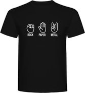 T-Shirt - Casual T-Shirt - Fun T-Shirt - Fun Tekst - Muziek - Music - Rock paper Metal - Maat S