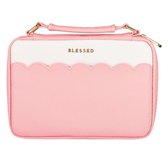 Bible Cover Medium Luxleather Blessed Pink Scallop