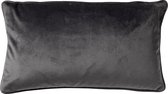 FINN - Kussenhoes velvet Charcoal Gray 30x50 cm - grijs