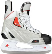 Patin de hockey sur glace Nijdam 3385 - Deluxe - Grijs/ Argent - Taille 39