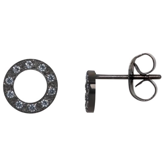 iXXXi-Jewelry-Circle Stone 10mm-Zilver-dames-Oorbellen-One size